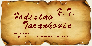 Hodislav Taranković vizit kartica